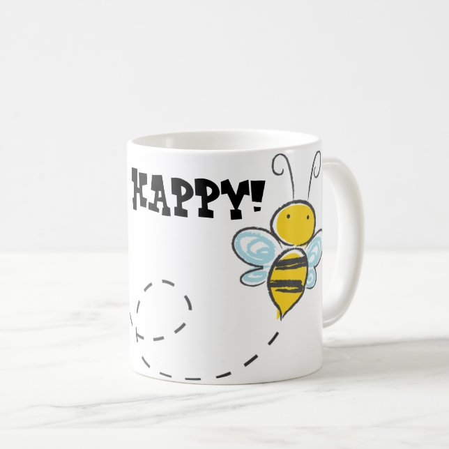 Mug Juste Être heureux (Devant droit)