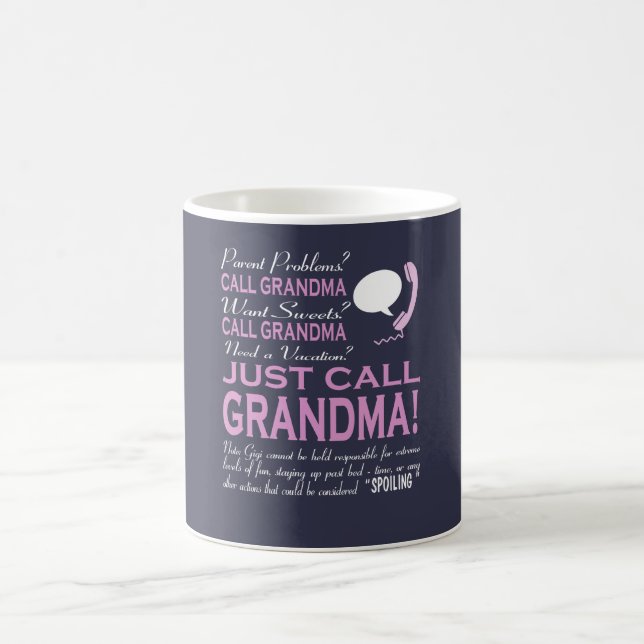 Mug Juste grand-maman d'appel ! (Centre)