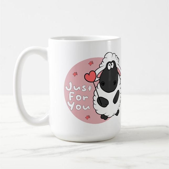 Mug Juste pour vous Kawaii drôles moutons tient le coe (Gauche)