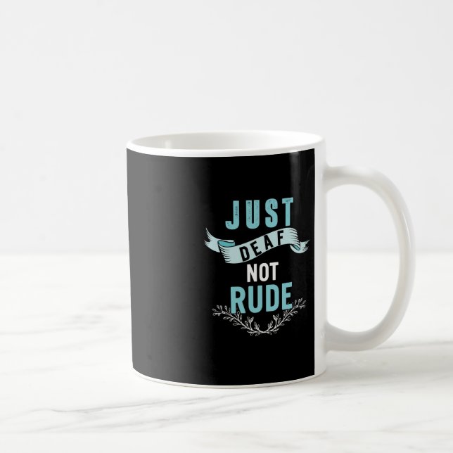 Mug Juste Sourd Pas De Sensibilisation Rude Yellow Rib (Droite)