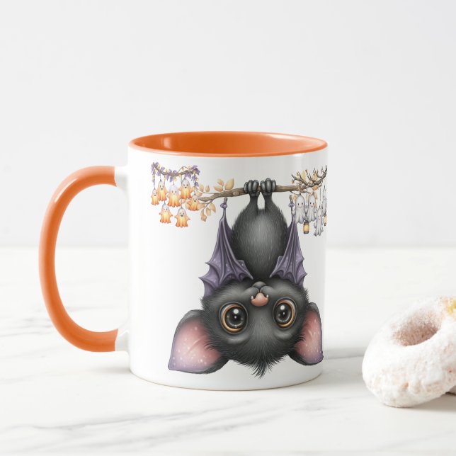 Mug Juste traîner, Chauves-souris (Avec donut)