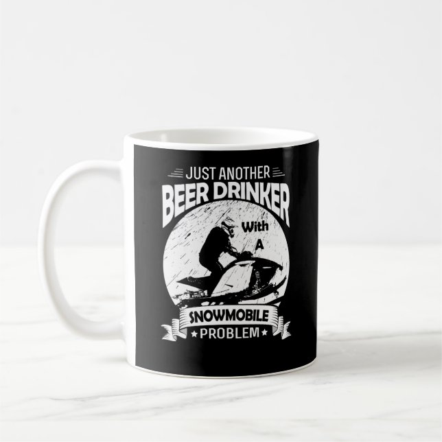 Mug Juste Un Autre Boisson De Bière Avec Motoneige (Gauche)