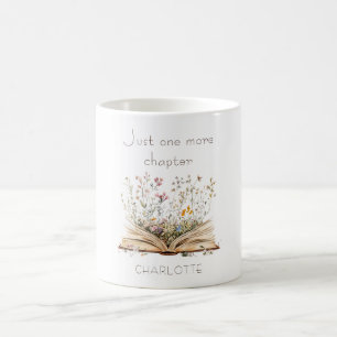 Mug Juste un chapitre de plus Livre floral aquarelle