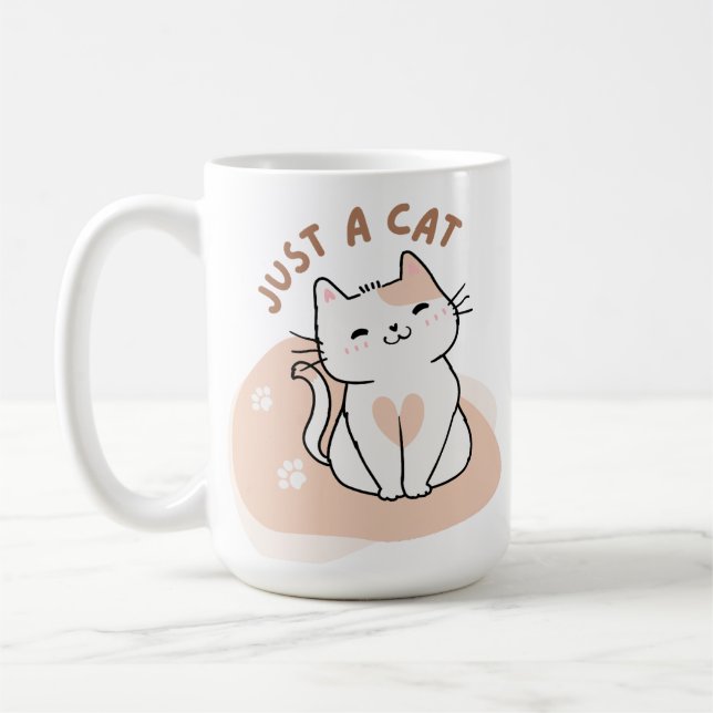 Mug Juste Un Chat Adorable Amateur De Chat | Minimal K (Gauche)