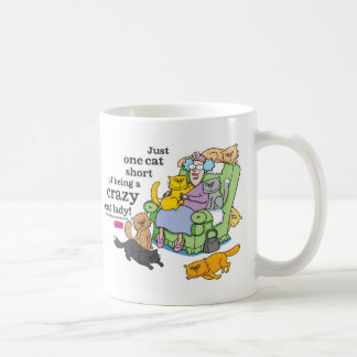 Mug Juste un chat court d'être Madame folle de chat