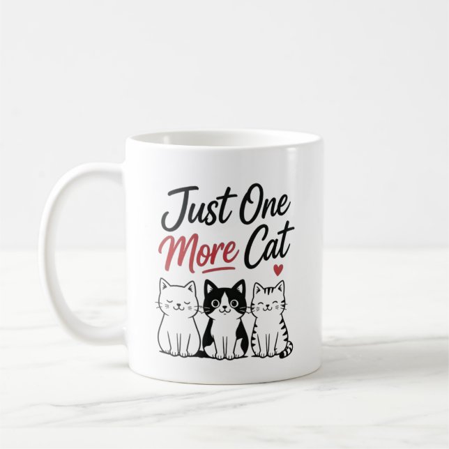 Mug Juste un chat de plus Citation drôle pour les amat (Gauche)