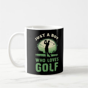 Mug Juste un garçon qui aime Golf Club Golfing enfants