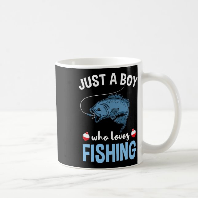Mug Juste un garçon qui aime la pêche  (Droite)