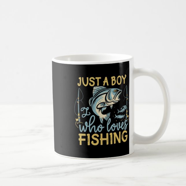 Mug Juste un garçon qui aime la pêche Délice de pêcheu (Droite)