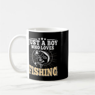 Mug Juste un garçon qui aime la pêche drôle B Fish Fis