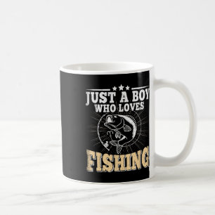 Mug Juste un garçon qui aime la pêche drôle B Fish Fis