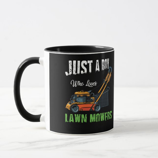 Mug Juste Un Garçon Qui Aime La Pelouse Mowing Lawn Mo (Gauche)