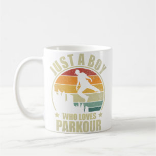 Mug Juste un garçon qui aime le parkour. Parkour de co
