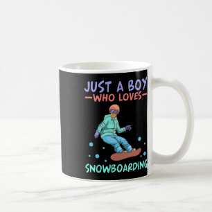 Mug Juste Un Garçon Qui Aime Le Snowboard Ski Snowboar