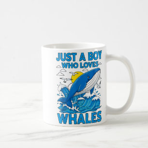 Mug Juste un garçon qui aime les baleines Océan Animal