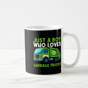 Mug Juste un garçon qui aime les camions poubelles Tra