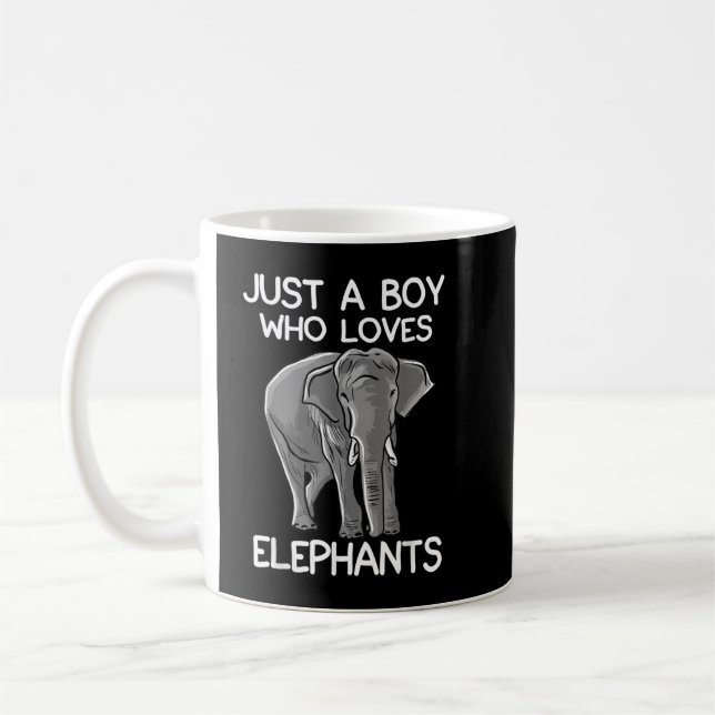 Mug Juste Un Garçon Qui Aime Les Éléphants Drôle Amour (Gauche)