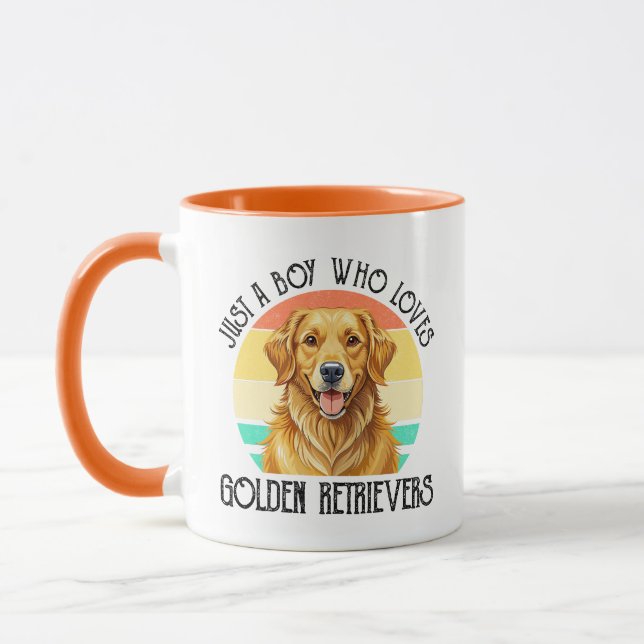 Mug Juste Un Garçon Qui Aime Les Golden Retrievers (Gauche)
