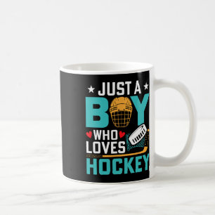 Mug Juste un garçon qui aime les joueurs de hockey sur