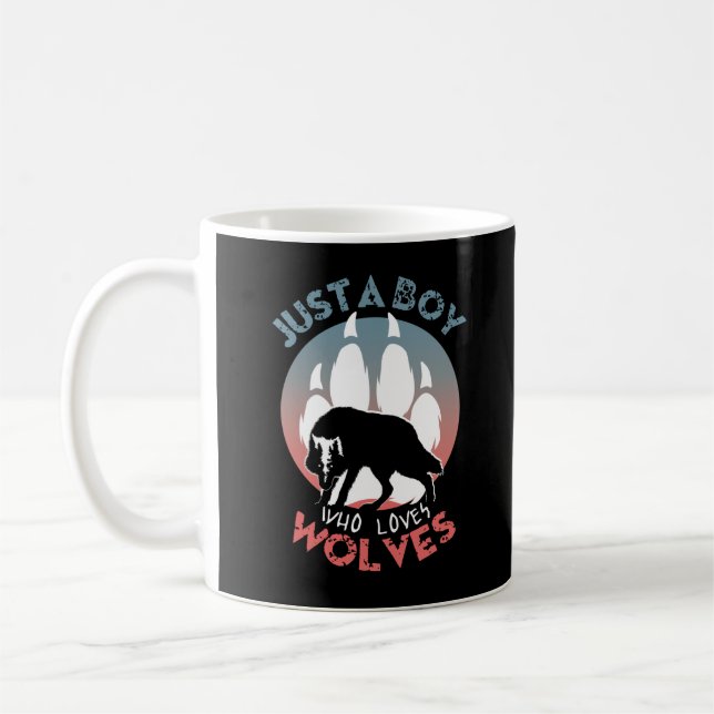 Mug Juste un garçon qui aime les loups (Gauche)