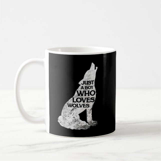Mug Juste un garçon qui aime les loups Fille de meute  (Gauche)