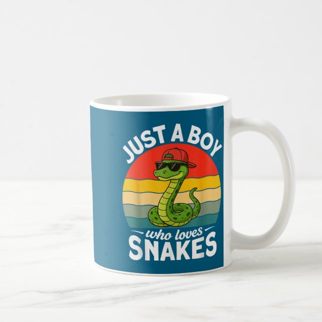 Mug Juste un garçon qui aime les serpents Drôle de ser (Droite)