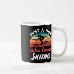 Mug Juste un garçon qui aime skier Enfants garçons de