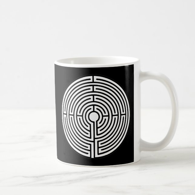Mug Juste un Labyrinthe sur Fond Noir (Droite)