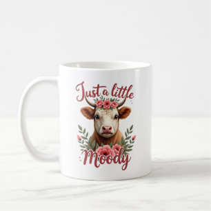 Mug Juste un peu lunatique vintage fleur de vache des