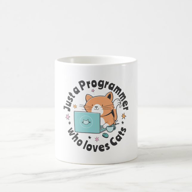 Mug Juste un programmeur qui aime les chats (Centre)