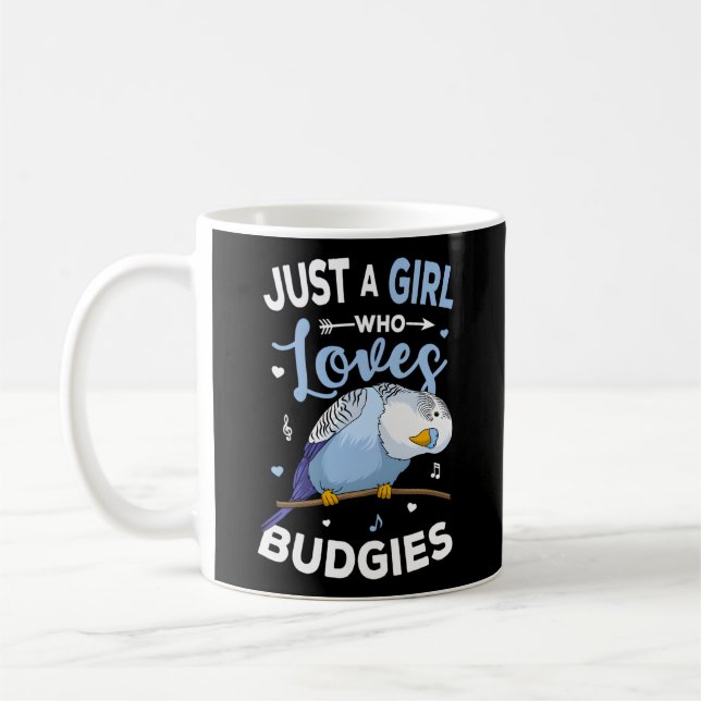 Mug Juste un qui aime les Budgies Blue Parakeet Budger (Gauche)