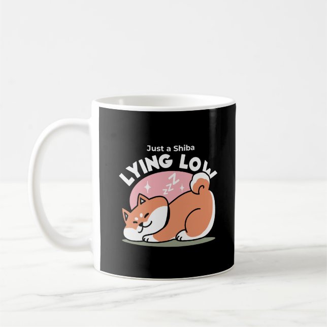 Mug Juste un Shiba allongé bas : mignonne conception S (Gauche)