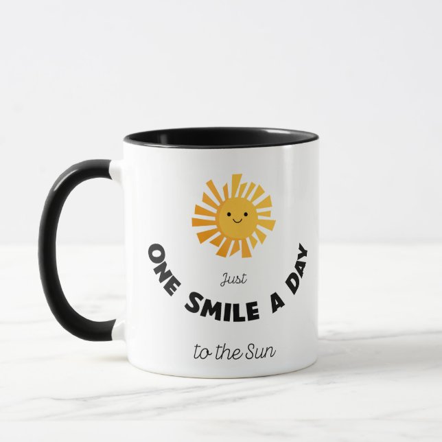 Mug Juste un sourire par jour au soleil (Gauche)