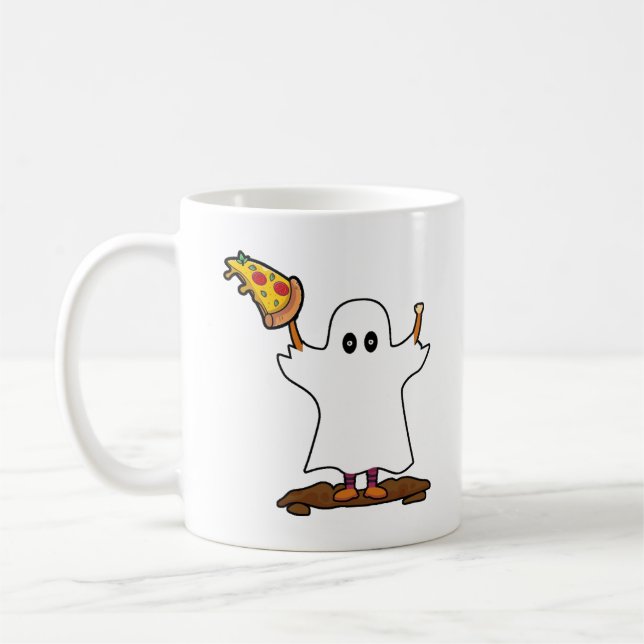 Mug Juste un Spook qui aime Pizza, saison éffrayante (Gauche)