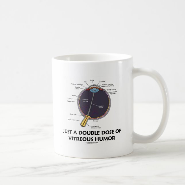 Mug Juste Une Double Dose D'Humour Vitreux (Anatomie D (Droite)