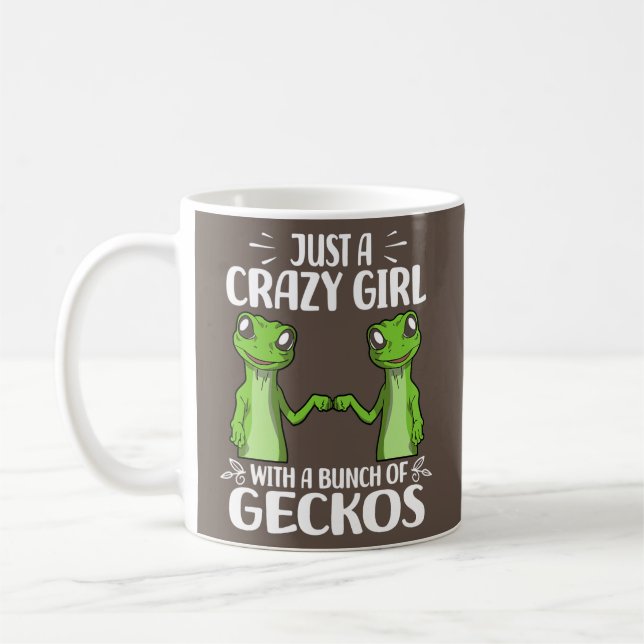 Mug Juste Une Fille Fou Avec Un Groupe De Geckos Pet (Gauche)