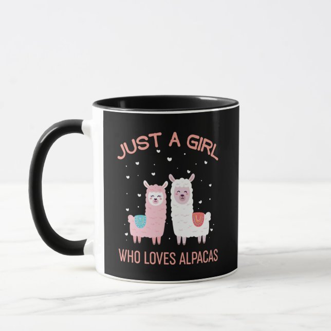 Mug Juste Une Fille Qui Aime Alpacas - Mignonne Alpaca (Gauche)