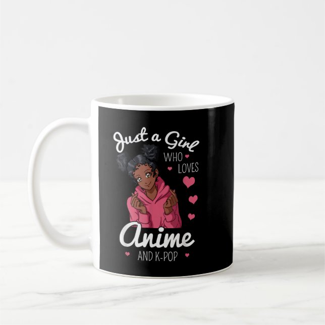 Mug Juste Une Fille Qui Aime Anime Et K-Pop Amer Afric (Gauche)