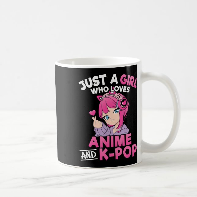 Mug Juste Une Fille Qui Aime Anime Et K-Pop Cute Kpop  (Droite)