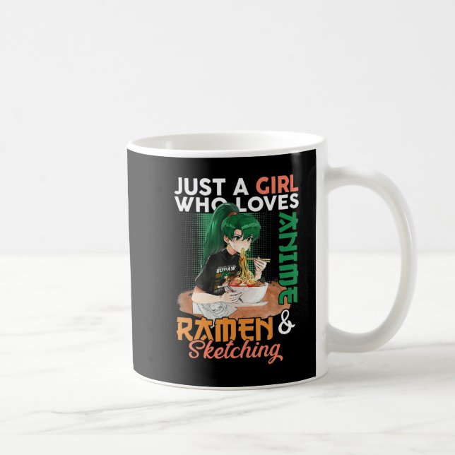 Mug Juste Une Fille Qui Aime Anime Ramen Et Sketching  (Droite)