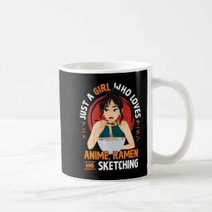 Mug Juste Une Fille Qui Aime Anime Ramen Et Sketching