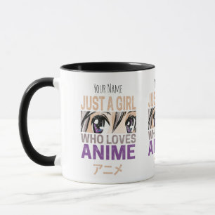 Mug Juste une fille qui aime Anime Vintage Manga Kawai