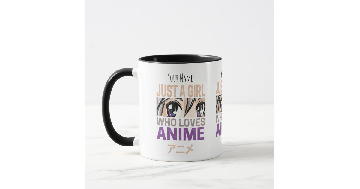 Mug Juste une fille qui aime Anime Vintage Manga Kawai | Zazzle.fr