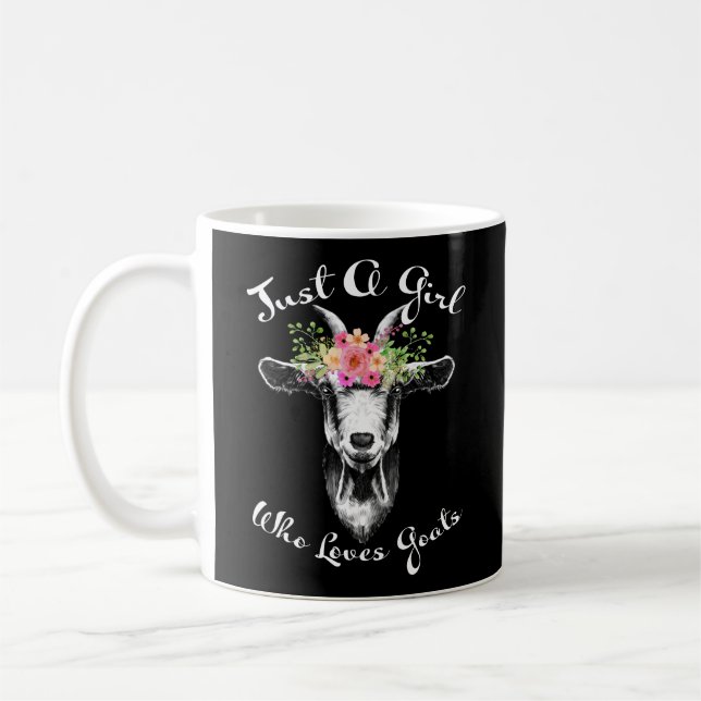 Mug Juste une fille qui aime Chèvres Farmer femmes Chè (Gauche)