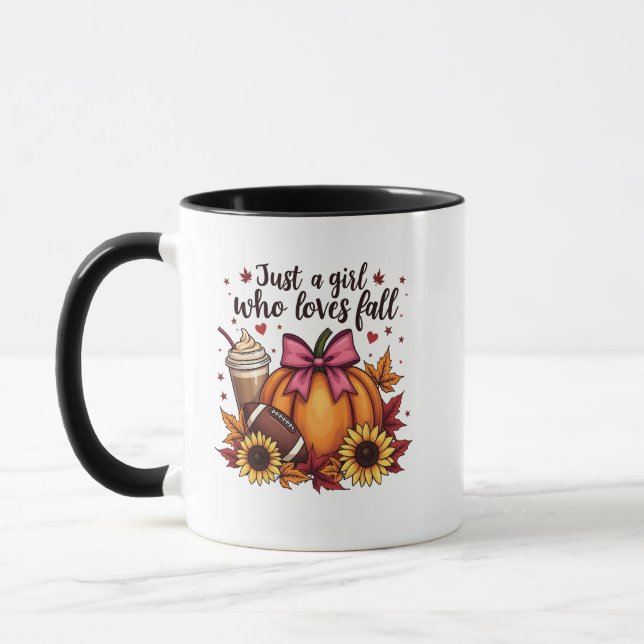 Mug Juste une fille qui aime Chute Citrouille Épice La (Gauche)