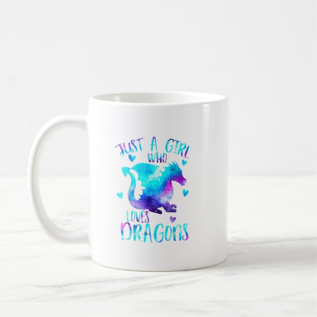 Mug Juste une fille qui aime Dragons Galaxy Space Drag (Gauche)