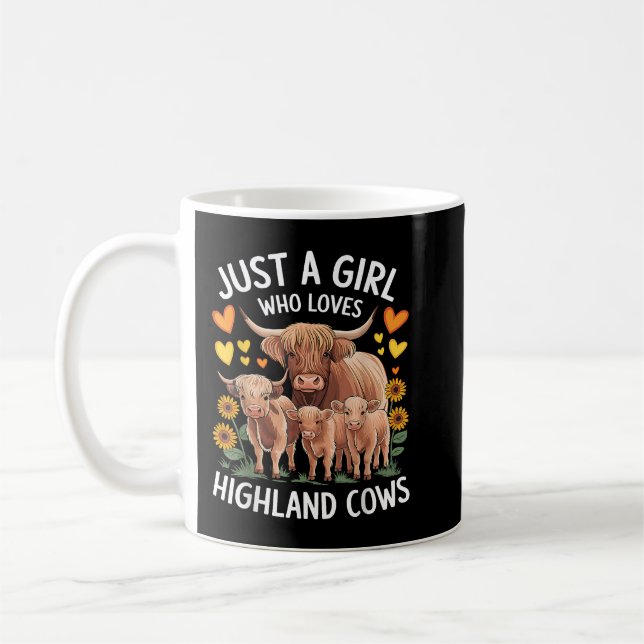 Mug Juste Une Fille Qui Aime Highland Vaches Scottish  (Gauche)