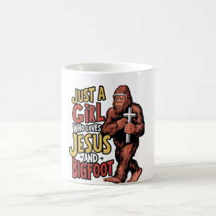 Mug Juste une fille qui aime Jésus et Bigfoot Sasquatc