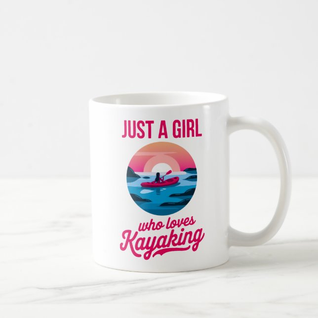 Mug Juste une fille qui aime Kayaking Sunset Art (Droite)
