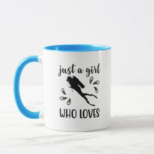 Mug Juste une fille qui aime la plongée sous-marine pl